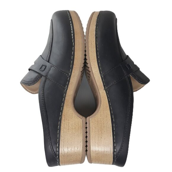 Dansko Bel Leather Black Mule Loafer 41 EU/10.5-11 US Academia Preppy Office - Picture 4 of 9